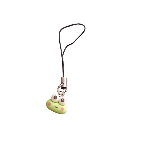 Hello Kitty Kurropi Frog Mini Phone Charm - Picture 1 of 3